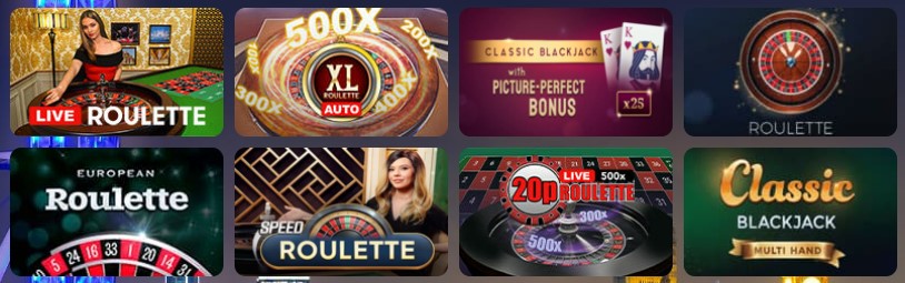 Win British Casino table games