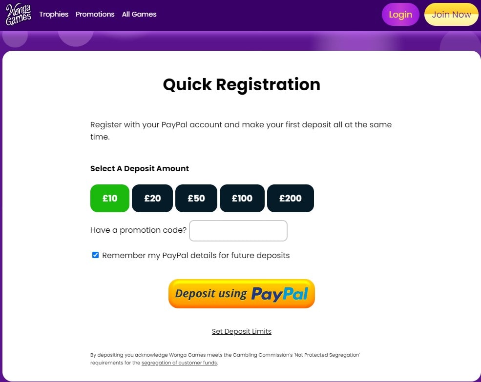 wongagames quick registration